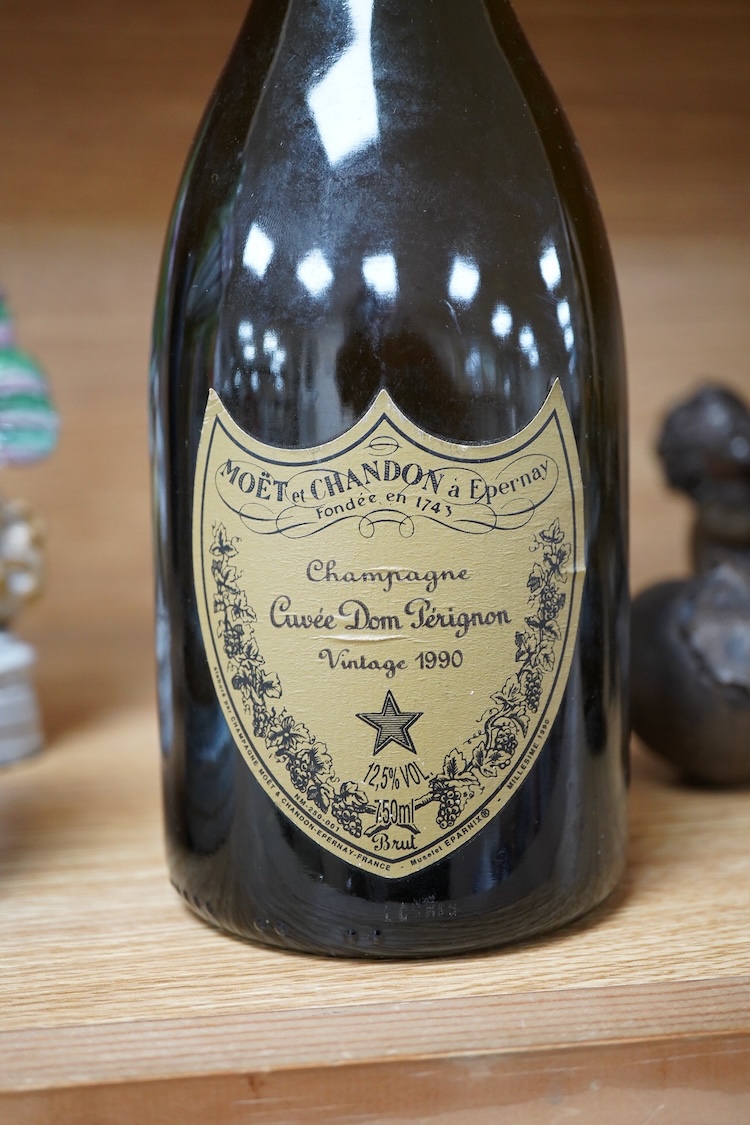 A bottle of Moet and Chandon, Cuvee Dom Perignon, Vintage 1990